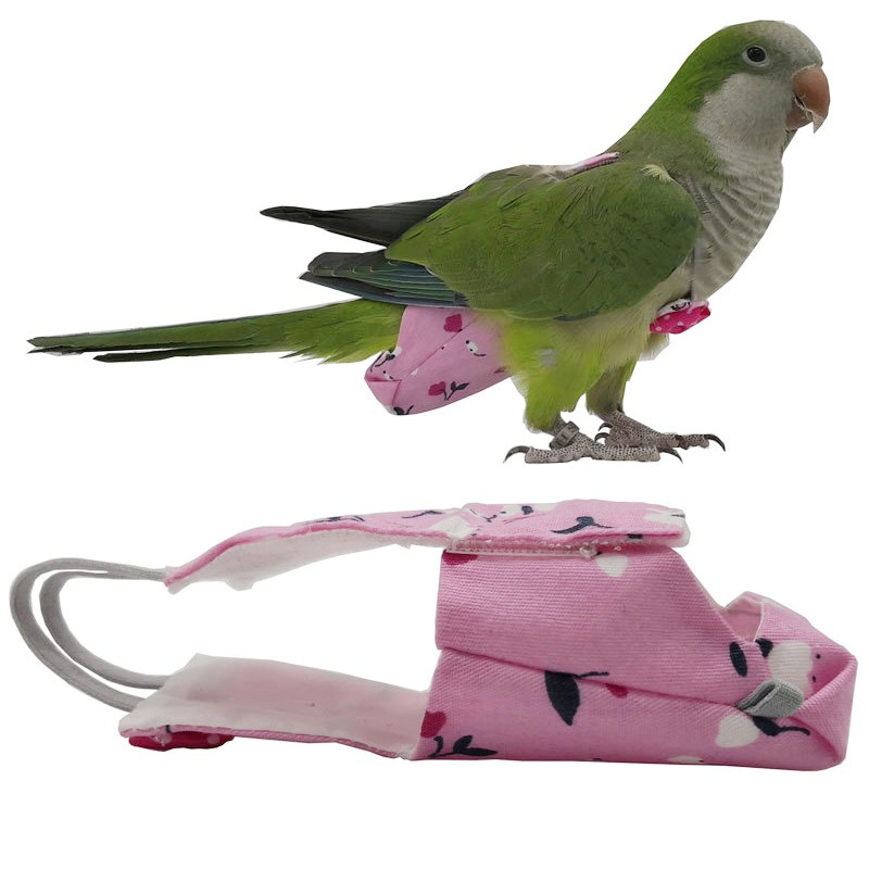 Plant Parenthood - オウムおむつボウタイ付きかわいいカラフルなフルーツ花オカメインコハトウバード小中大ペット鳥フライトスーツ服洗える